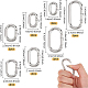 BENECREAT 14Pcs 7 Styles Zinc Alloy Key Clasps(FIND-BC0002-92A)-2