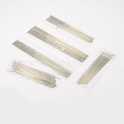 DIY Jewelry Tool Sets, Steel Beading Needles, Stainless Steel Color, 80~120x0.5~1mm, about 34~38pcs/bag, 5bags/set(TOOL-MSMC002-25)