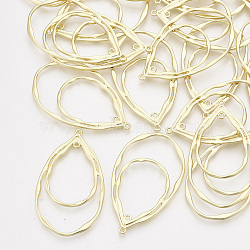 Alloy  2-Loop Link Pendants, Teardrop, Light Gold, 49x29x2mm, Hole: 1.2mm(PALLOY-T067-119LG)