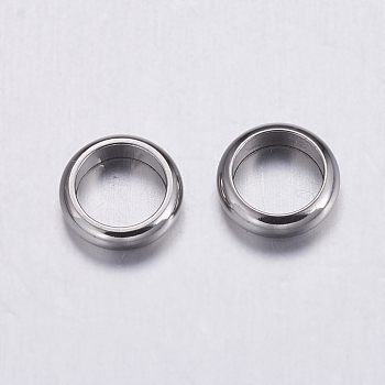 304 Stainless Steel Beads, Rondelle, Stainless Steel Color, 7x2mm, Hole: 5mm