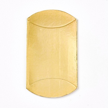 Kraft Paper Wedding Favor Gift Boxes, Pillow, Gold, 6.5x9x2.5cm