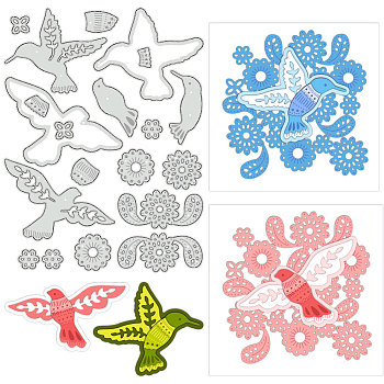 Carbon Steel Cutting Dies Stencils, for DIY Scrapbooking, Photo Album, Decorative Embossing Paper Card, Bird, 144x108x0.8mm