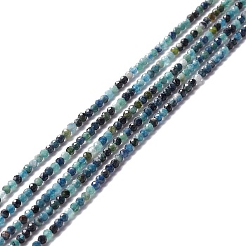 Natural Tourmaline Beads Strands, Faceted, Round, 2mm, Hole: 0.5mm, about 208pcs/strand, 15.35''(39cm)