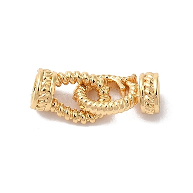 Real 18K Gold Plated Oval Brass Fold Over Clasps