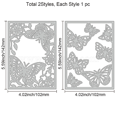 2Pcs 2 Styles Carbon Steel Cutting Dies Stencils(DIY-WH0309-874)-6