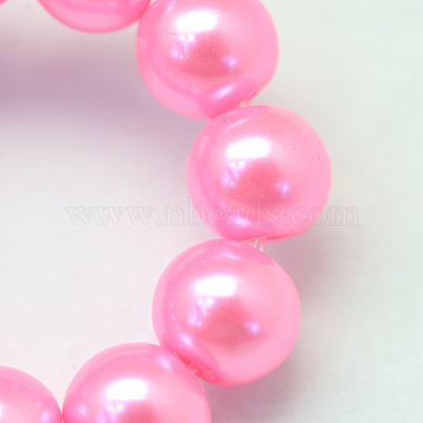 Baking Painted Pearlized Glass Pearl Round Bead Strands(X-HY-Q330-8mm-68)-3