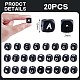 20Pcs Black Cube Letter Silicone Beads 12x12x12mm Square Dice Alphabet Beads with 2mm Hole Spacer Loose Letter Beads for Bracelet Necklace Jewelry Making(JX433M)-2