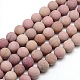 Frosted Natural Rhodonite Round Bead Strands(G-M064-10mm-04)-1