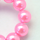 Baking Painted Pearlized Glass Pearl Round Bead Strands(X-HY-Q330-8mm-68)-3