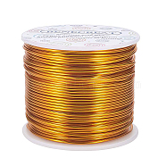 Round Aluminum Wire, Goldenrod, 15 Gauge, 1.5mm, about 223.09 Feet(68m)/roll(AW-BC0001-1.5mm-03)