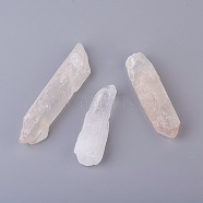 Natural Quartz Crystal Beads, No Hole/Undrilled, Nuggets, White, 70~125x20~38mm(G-F594-08A)