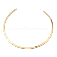 Iron Link Necklace Making, Minimalism Rigid Necklace, Fits for Connector Charm, Light Gold, 0.4cm, Hole: 1.5mm, Inner Diameter: 5 inch(12.7cm)(IFIN-C001-01KCG)