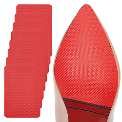 Self Adhesive Shoe Repair Synthetic Rubber Heel Grips Replacement, Anti-Slip Heel Pads, Rectangle, Red, 100x150x1mm(AJEW-WH0270-140)