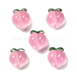 Transparent Resin Fruit Decoden Cabochons, 3D Peach, Pink, 17.5x16x11.5mm(KY-XCP0001-30)