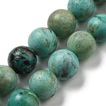 Natural Peruvian Turquoise(Jasper) Beads Strands, Grade A, Round, 10mm, Hole: 1mm, about 41pcs/strand, 15.59''(39.6cm)