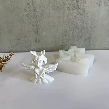 DIY Angel Princess Figurine Display Decoration DIY Silicone Molds, Resin Casting Molds, for UV Resin & Epoxy Resin Craft Making, Antler, 9x9.5x2.8cm, Inner Diameter: 7.3x7.4cm