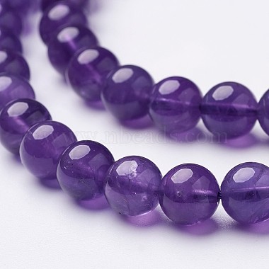 Natürliche Grade ab + Amethyst Perlenstränge(GSR8mmC062-A)-3