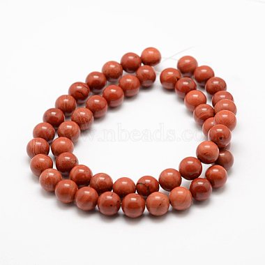 Chapelets de perles en jaspe rouge naturel(G-E375-8mm-03)-3
