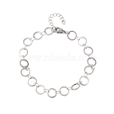 304 ステンレススチールリングリンクチェーンブレスレット(BJEW-P373-02B-P)-4