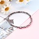 Electroplate Faceted Round Glass Beaded Bracelets(BJEW-JB06125-02)-4