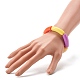 Chunky Curved Tube Acrylic Beads Stretch Bracelet for Girl Women(BJEW-JB06684-02)-3