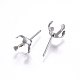 Accessoires de puces d'oreilles en 304 acier inoxydable(X-STAS-I095--08P-B)-2
