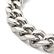 201 Stainless Steel Curb Chain Bracelet for Men Women(BJEW-H550-06A-P)-2
