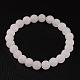 Natural Rose Quartz Beads Stretch Bracelets(BJEW-JB02445-01)-1