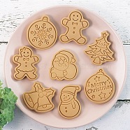 Christmas Plastic Cookie Candy Food Cutters Molds, for DIY, Kitchen, Baking, Kids Birthday Party Supplies Favors, Mixed Shapes, 57~70x64~66.5x20mm, 8pcs/set(DIY-K080-08)