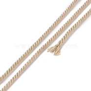 Cotton Cord, Braided Rope, with Paper Reel, for Wall Hanging, Crafts, Gift Wrapping, Tan, 1.2mm, about 27.34 Yards(25m)/Roll(OCOR-E027-01B-26)