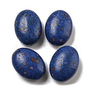 Dyed Synthetic Turquoise Beads, Oval, Blue, 30x22x14mm, Hole: 1mm(G-B070-33)