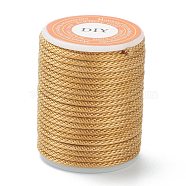 Polyester Braided Cords, for Jewelry Making Beading Crafting, Goldenrod, 1.5mm, about 4.37 yards(4m)/roll(OCOR-I006-A04-45)