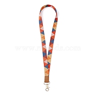 Polyester Cord Mobile Accessories, Cell Phone Lanyards, Adjustable Neck Strap, with Alloy Swivel Clasps, Light Gold, 50cm(AJEW-WH0235-88B)