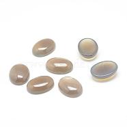 Natural Grey Agate Gemstone Cabochons, Oval, 18x13x6mm(G-T020-13x18mm-06)