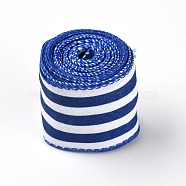 Polyester Ribbons, for Sewing Craft, Stripe Pattern, 2-1/2 inch(62mm), 6.5yards(6m)/roll(OCOR-TAC0009-18C)