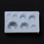 DIY Pendants Silicone Molds, Resin Casting Pendant Molds, For UV Resin, Epoxy Resin Jewelry Making, Croissant, White, 46x28x8mm, Inner Diameter: 4~12x5~15mm(DIY-Z010-01)