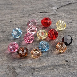 Austrian Crystal Beads, 5000, Faceted Round, Mixed Color, 8mm(X-SWAR-5000-8mm)