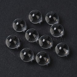 Transparent Glass Beads, Round, No Hole, Clear, 10mm(GLAA-U007-01C)