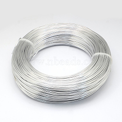 Round Aluminum Wire, Bendable Metal Craft Wire, for DIY Jewelry Craft Making, Silver, 6 Gauge, 4mm, 16m/500g(52.4 Feet/500g)(AW-S001-4.0mm-01)