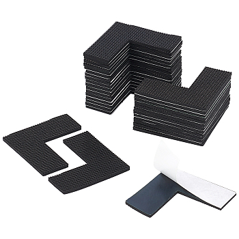 Synthetic Non-slip Mats, L-shape, Black, 48x70x2mm