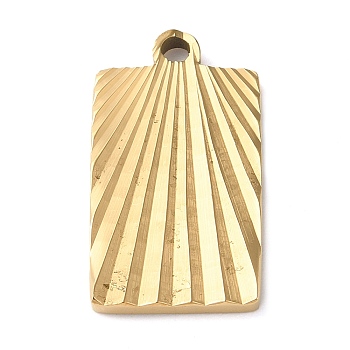 Ion Plating(IP) 304 Stainless Steel Pendants, Rectangle Charm, Golden, 21x11.5x1.9mm, Hole: 1.8mm