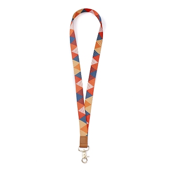 Polyester Cord Mobile Accessories, Cell Phone Lanyards, Adjustable Neck Strap, with Alloy Swivel Clasps, Light Gold, 50cm