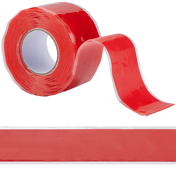 Waterproof Silicone Adhesion Tape, Multi-Purpose Repair Tape, Orange Red, 2.5x0.05cm