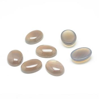 Natural Grey Agate Gemstone Cabochons, Oval, 18x13x6mm