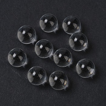 Transparent Glass Beads, Round, No Hole, Clear, 10mm