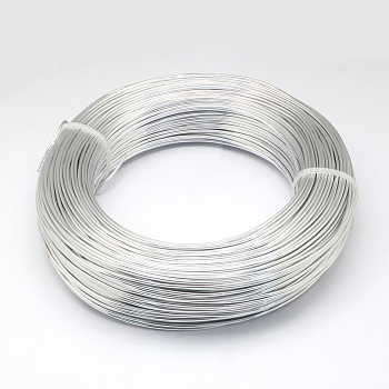 Round Aluminum Wire, Bendable Metal Craft Wire, for DIY Jewelry Craft Making, Silver, 6 Gauge, 4mm, 16m/500g(52.4 Feet/500g)