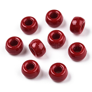 FireBrick Barrel Plastic Beads