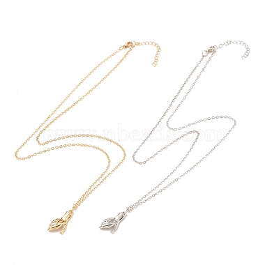 Rack Plating Alloy Hand Pendant Necklaces Sets(NJEW-B081-11A)-2