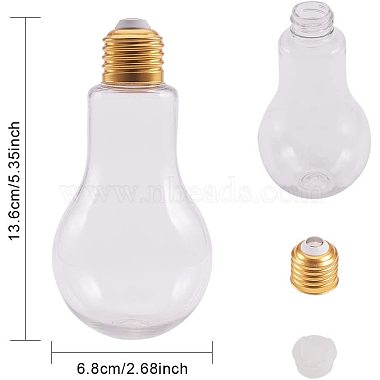 bouteille en plastique créatif en forme d'ampoule(AJEW-NB0001-05)-2