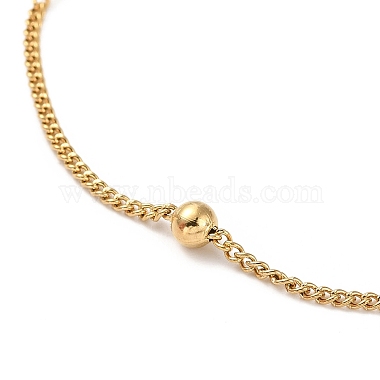 Ion Plating(IP) 304 Stainless Steel Satellite Chain Necklace for Men Women(NJEW-E076-01G)-2